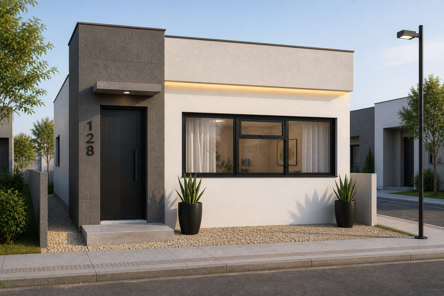 Fachada B — Minimalista Industrial